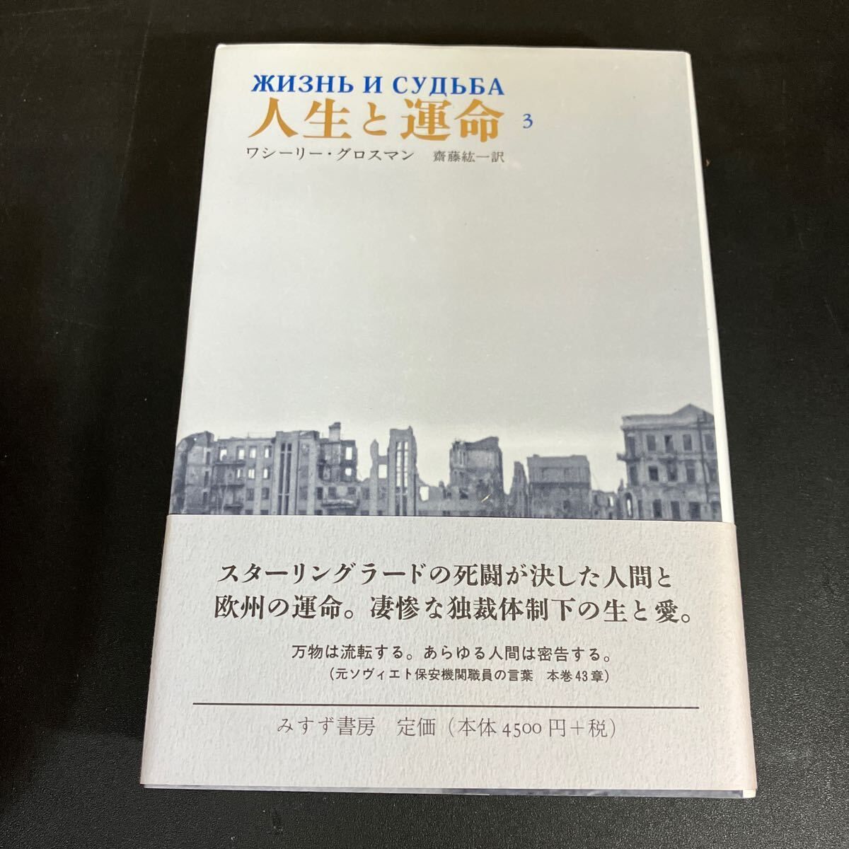 『人生と運命 1-3』ワシーリー・グロスマン　３巻セット 人生と運命 1-3』ワシーリー・グロスマン 3巻セット みすず書房 2012