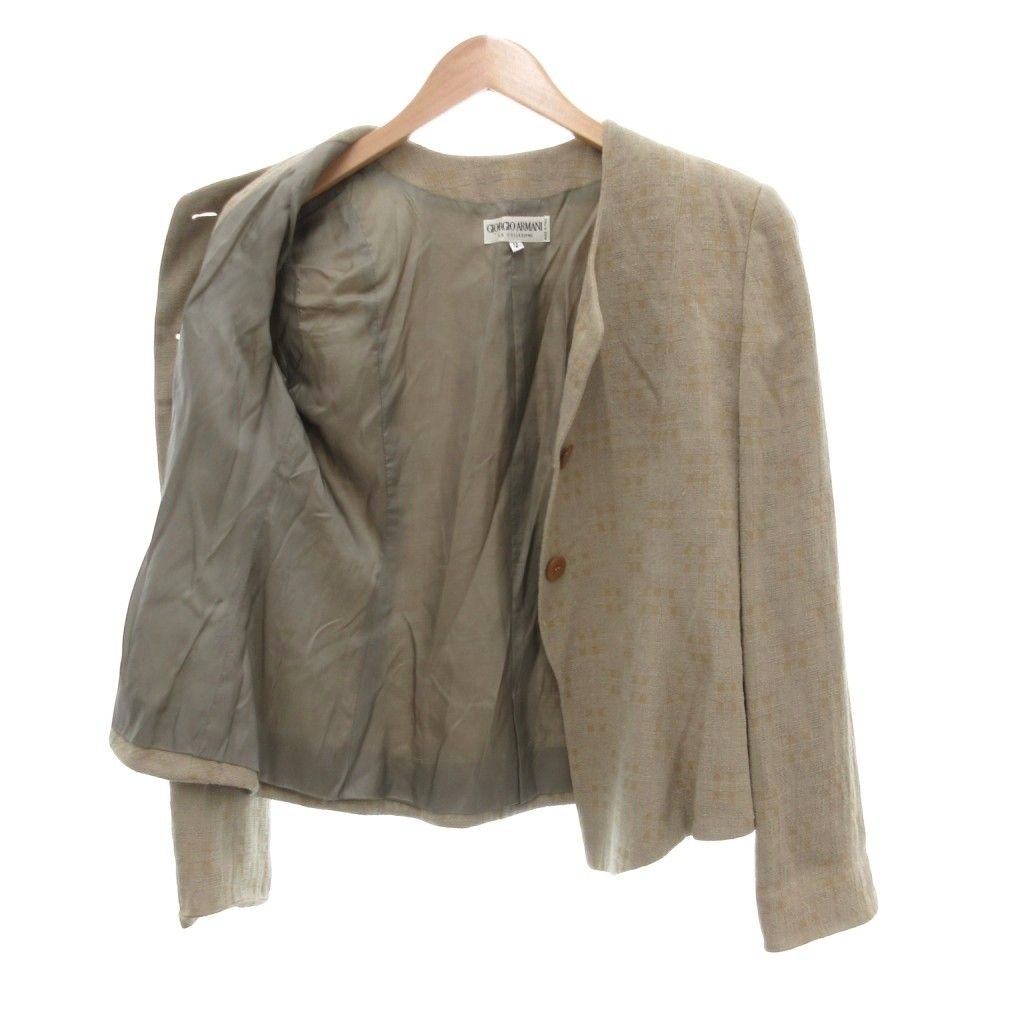 GIORGIO ARMANI バンドカラー ジャガード ジャケット イタリア製 GIORGIO ARMANI バンドカラー ジャガード ジャケット イタリア製