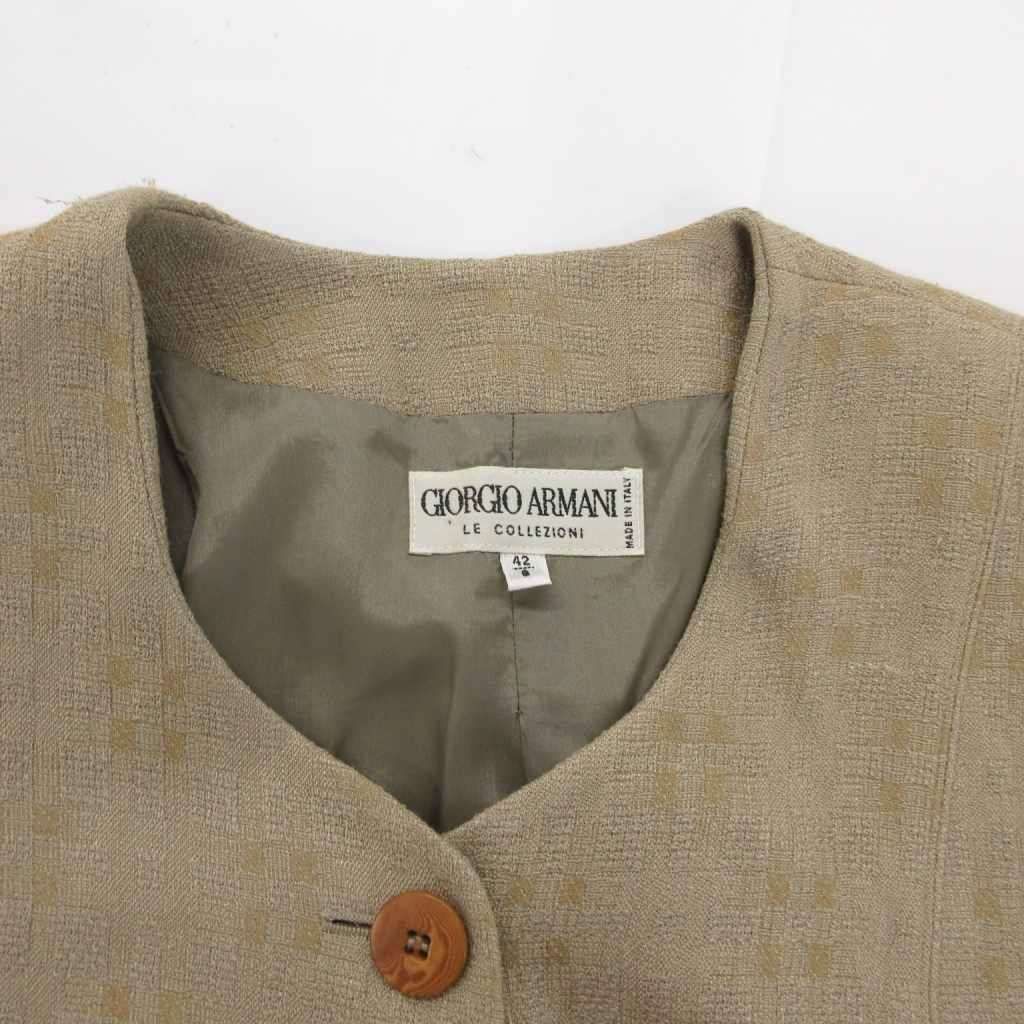 ジョルジオアルマーニ GIORGIO ARMANI LE COKKEZIONI ノーカラー