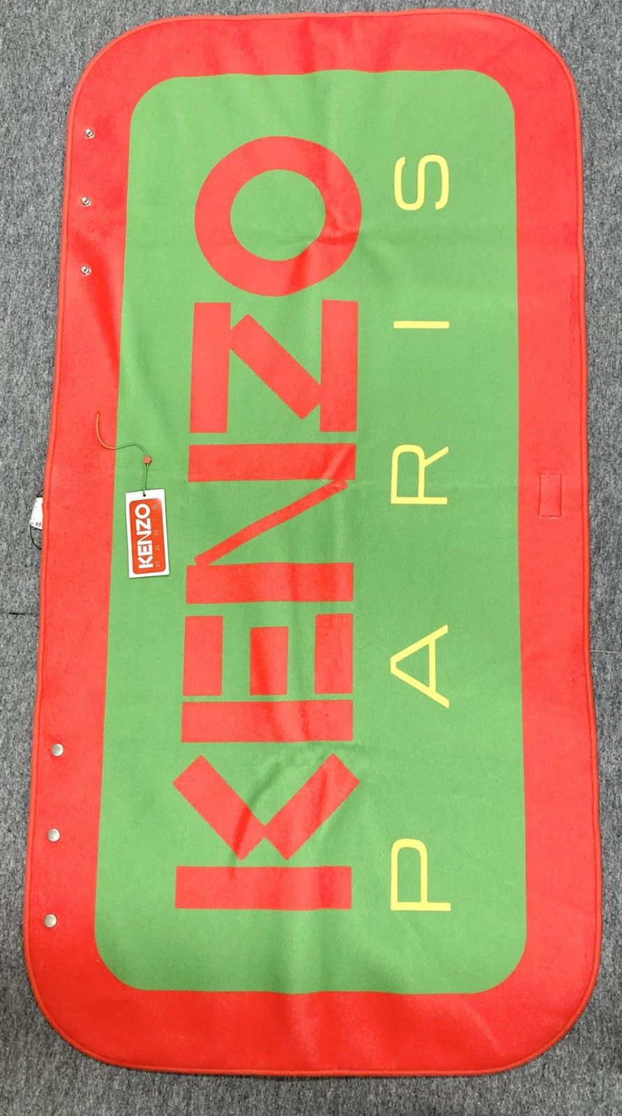 KENZO PARIS ケンゾー ブランケット グリーン×レッド