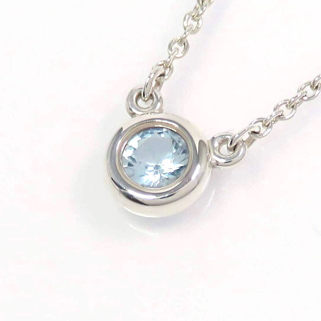 TIFFANY&Co ティファニー 925 アクアマリン バイザヤード ネックレス