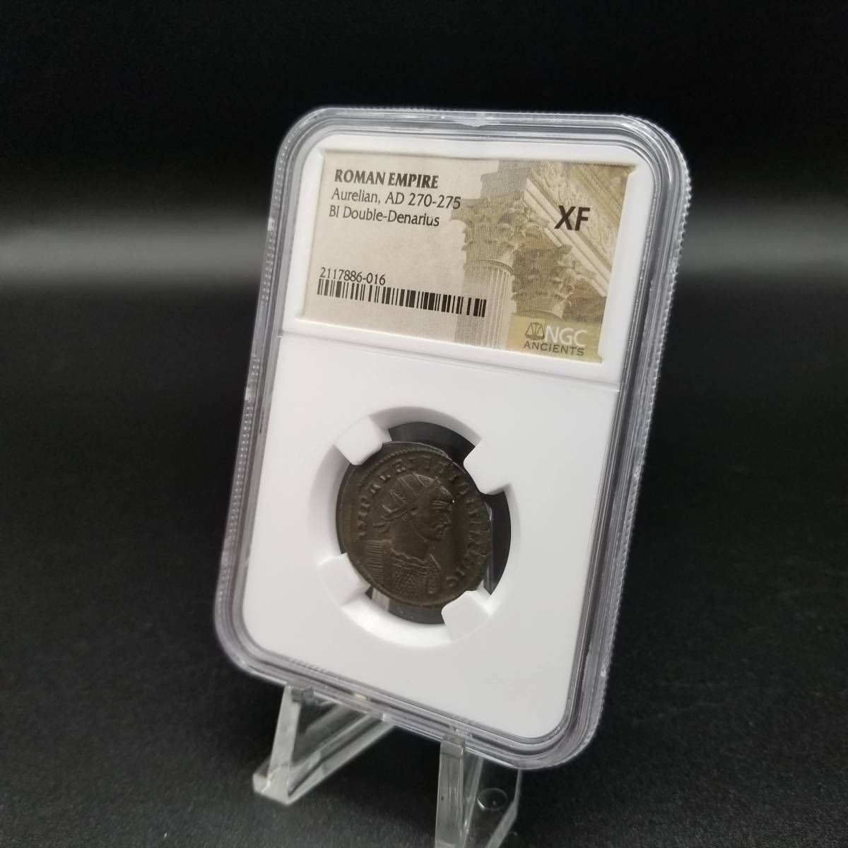 古代ローマ帝国 Bl ダブルデナリウス銀貨】 270-275年 アウレリアヌス