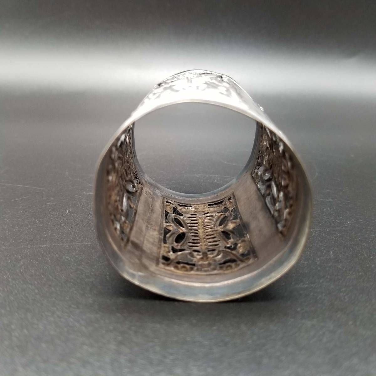 ヨーロッパ アンティーク シルバー ナフキン リング ホルダー 銀