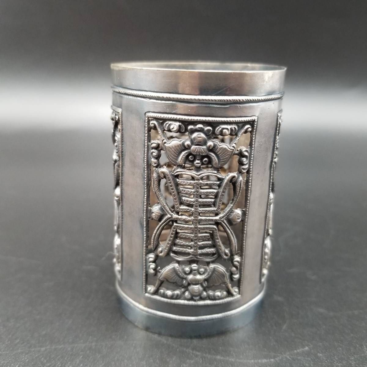 ヨーロッパ アンティーク シルバー ナフキン リング ホルダー 銀