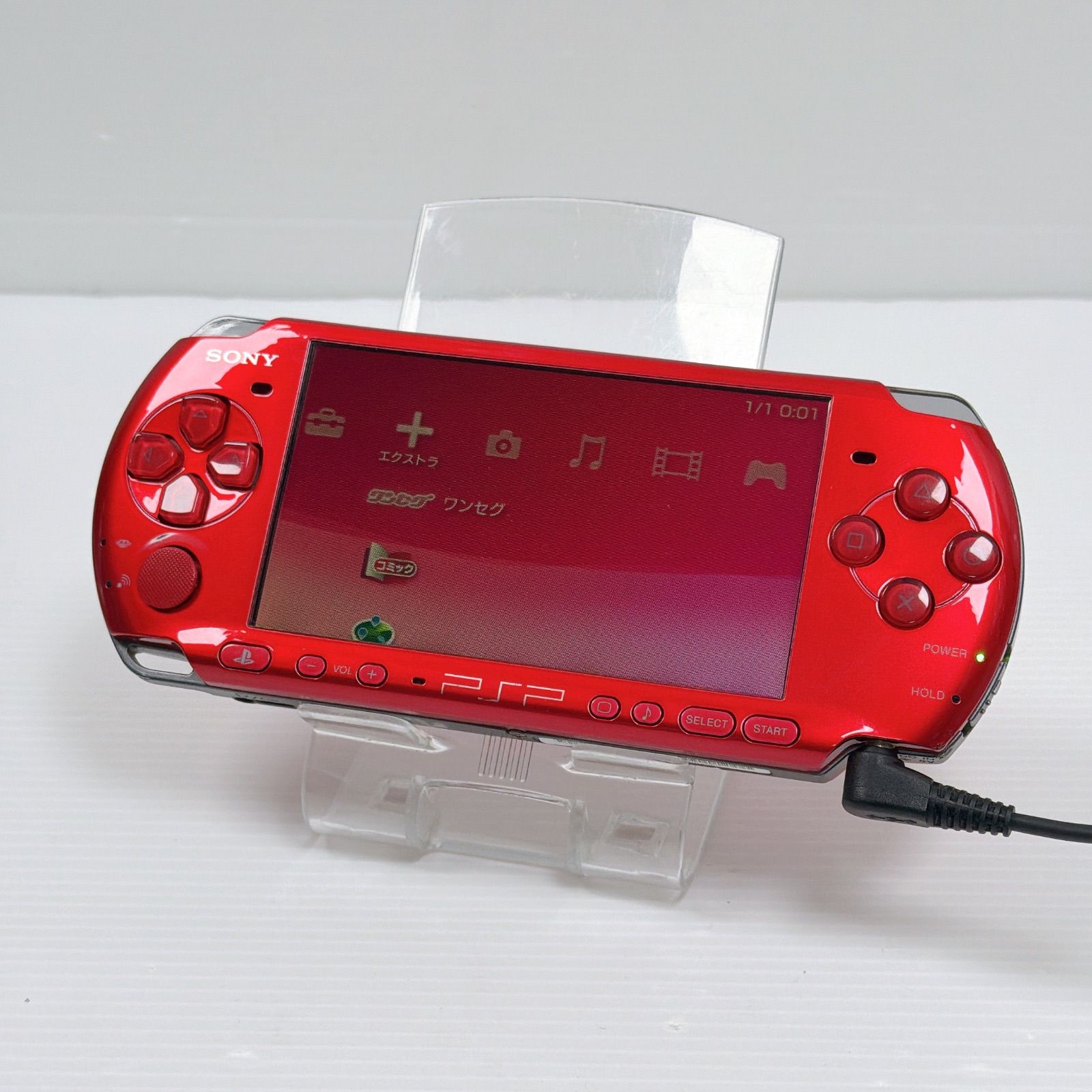 PSP 3000 ラディアントレッド FW 6.60 前型モデル ソニー プレイステーション ポータブル SONY PlayStation Portable