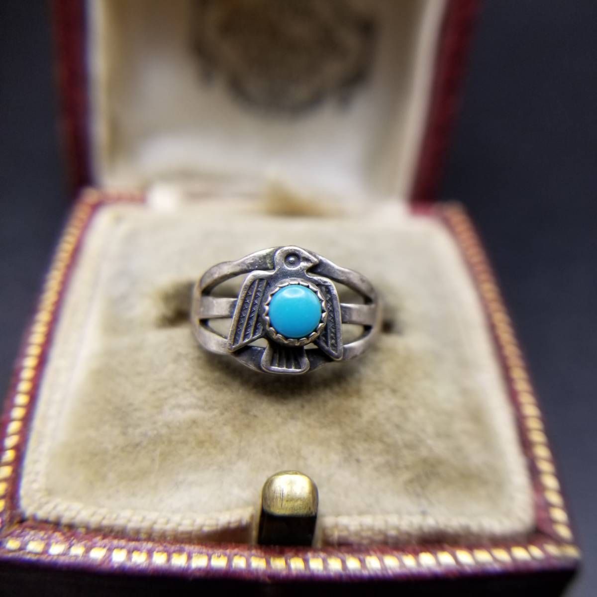 サンダーバード ターコイズ カボション 925シルバー ヴィンテージ