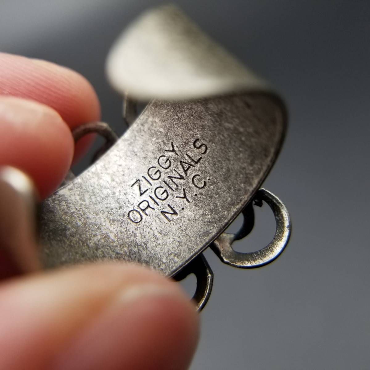 1960s ZIGGY ORIGINALS N.Y.C. 透かし フラワー クリアピンク ラウンド