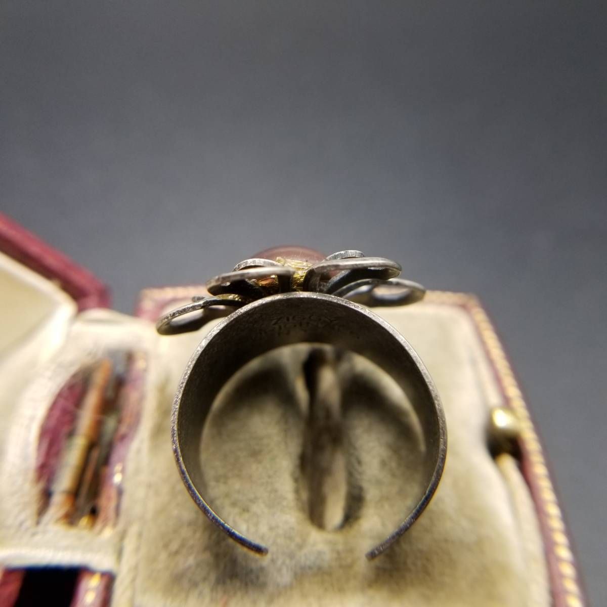 1960s ZIGGY ORIGINALS N.Y.C. 透かし フラワー クリアピンク ラウンド