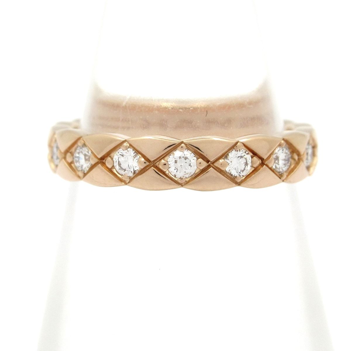 CHANEL シャネル リング 45 ココクラッシュ ミニ J 11786 K 18 PG×ダイヤモンド フルダイヤ