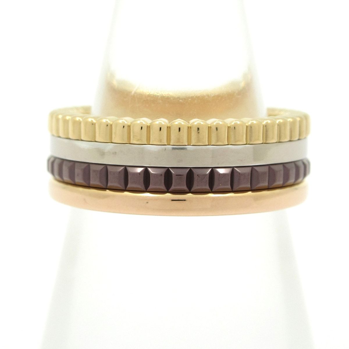 ブシュロン リング 50 キャトルクラシックリングスモール K 18スリー ×ブラウンPVD