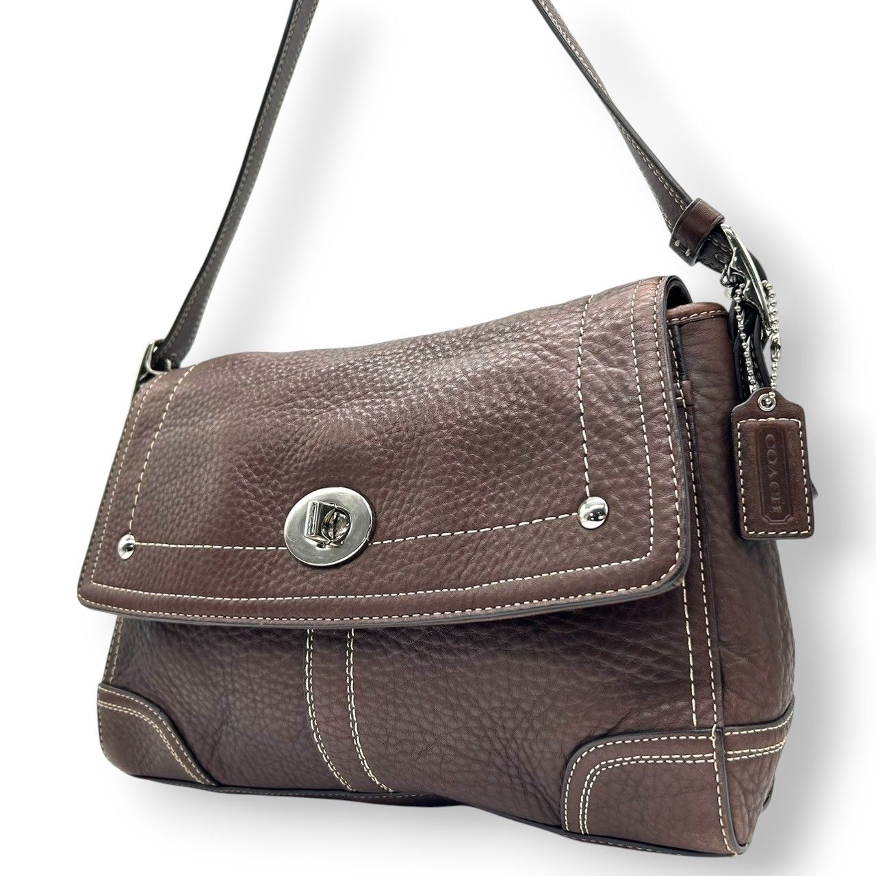 COACH コーチ ショルダーバッグ F13957 斜め掛け可 自立可 レザー 本革 
