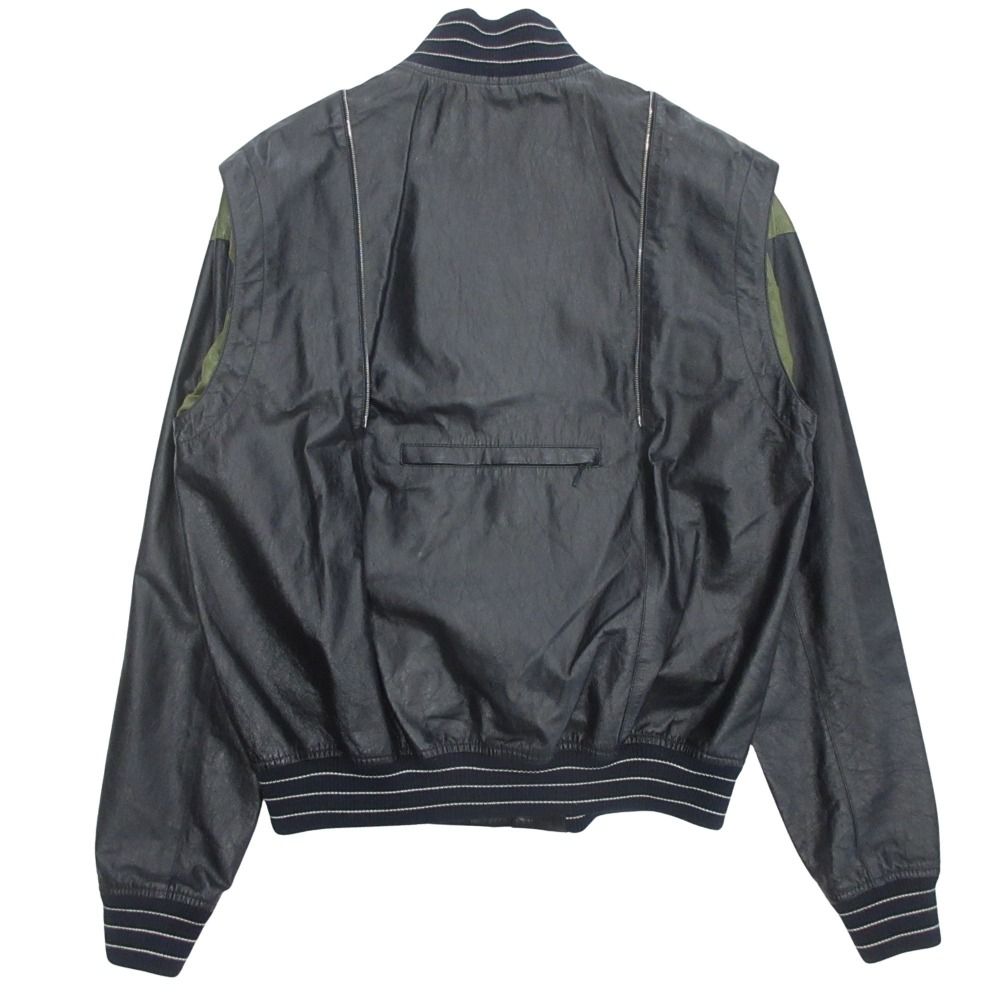 新品同様 LOEWE ロエベ レザー ジャケット ブルゾン フーディ パーカー