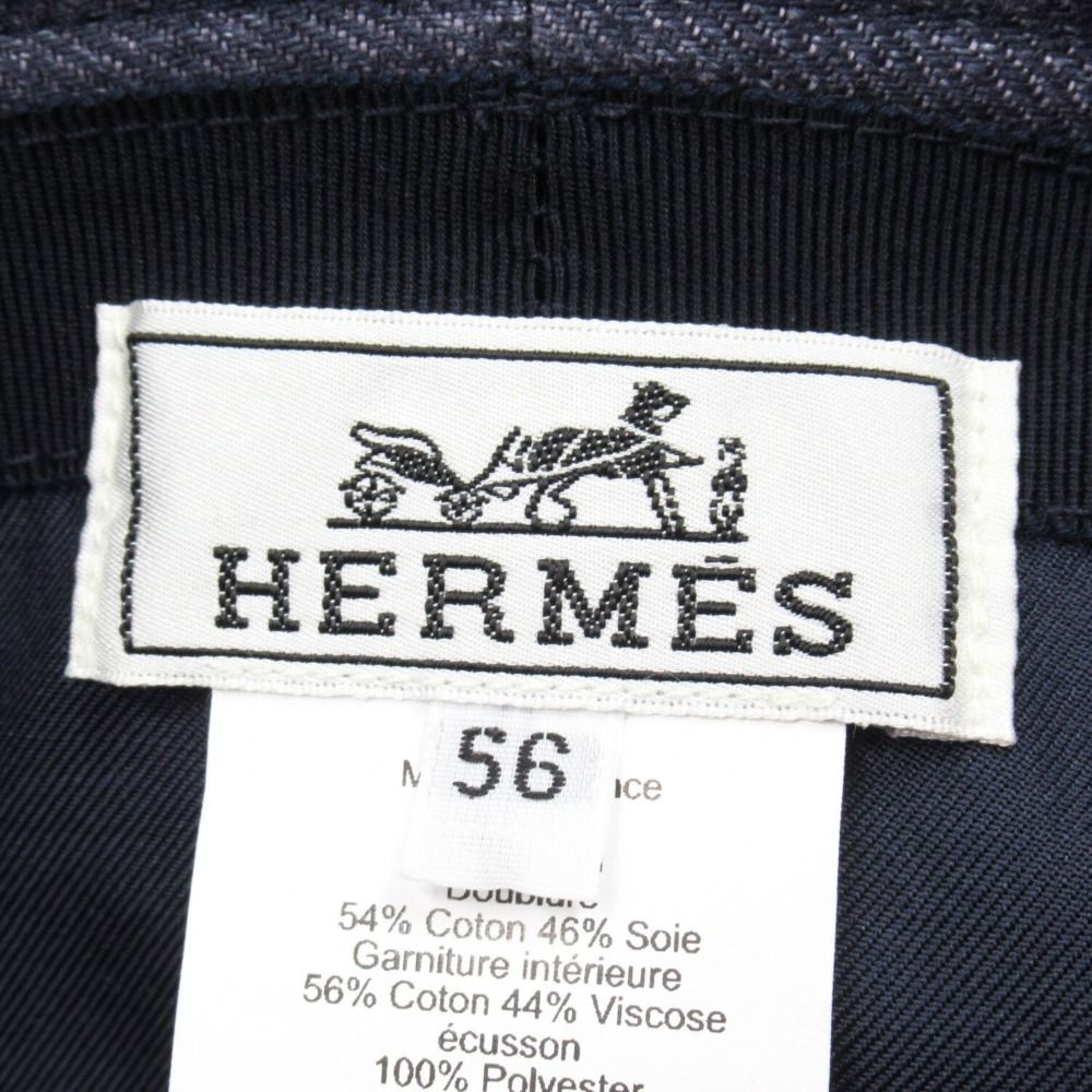 新品同様 HERMES エルメス デニム エデン バケット ハット 帽子 リネン