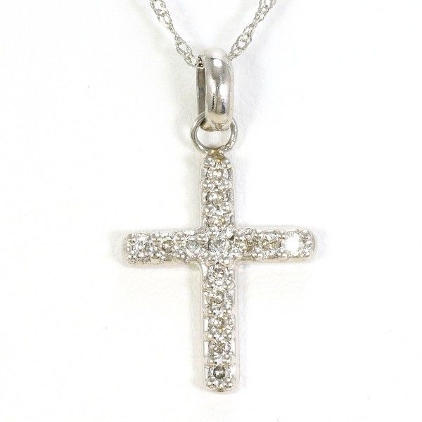 PT900 PT850 ネックレス necklace ダイヤ 0.15 総重量約1.9g 約44cm 