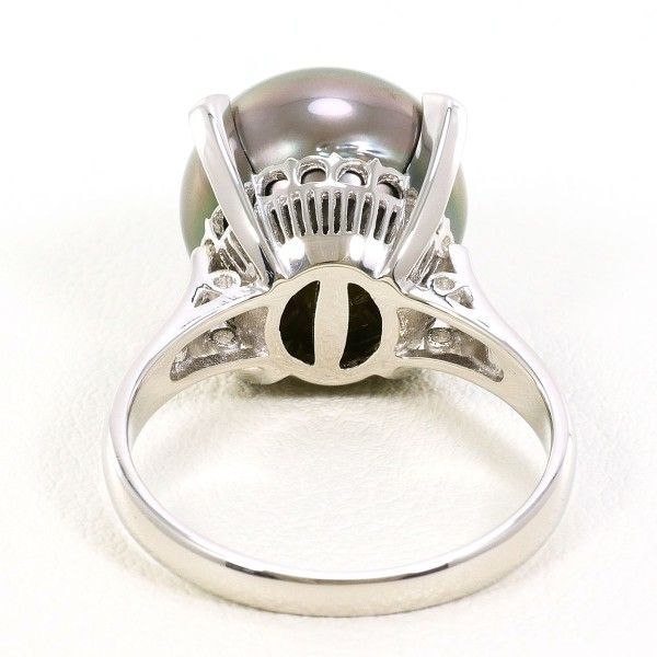 PT900 リング ring 指輪 17号 パール（真珠） 約13mm 総重量約10.0g