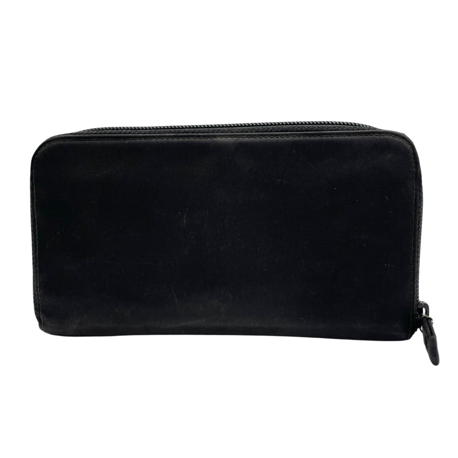 プラダ PRADA 長財布 ブラック 黒 NERO ナイロン レザー ラウンド