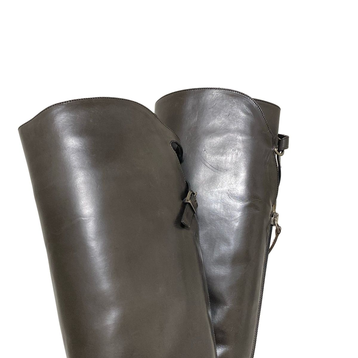  SARTORE サルトル ロングブーツ 37 1 2 レディース - ダークブラウン アウトソール張替済 レザー ロングブーツ ブーツ