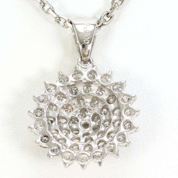 PT900 PT850 ネックレス necklace ダイヤ 1.00 カード鑑別書 総重量約