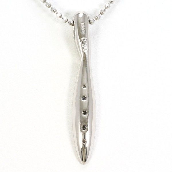 PT900 PT850 ネックレス necklace ダイヤ 0.20 カード鑑別書 総重量約