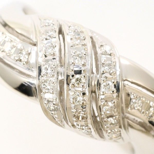 Pt900 ダイヤモンドリング 14号 PT900 リング ring 指輪 14号 ダイヤ 0.20 カード鑑別書 総重量約8.0g