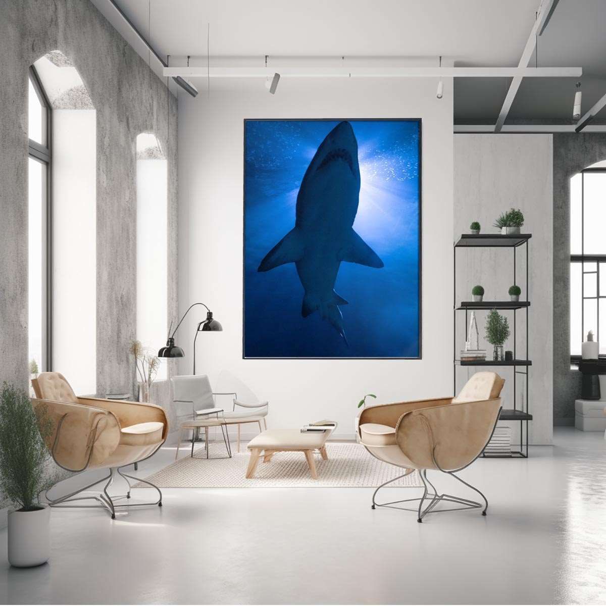 B1サイズ（約73x103cm）】【an-poster-708】サメ 鮫 魚 イタチ