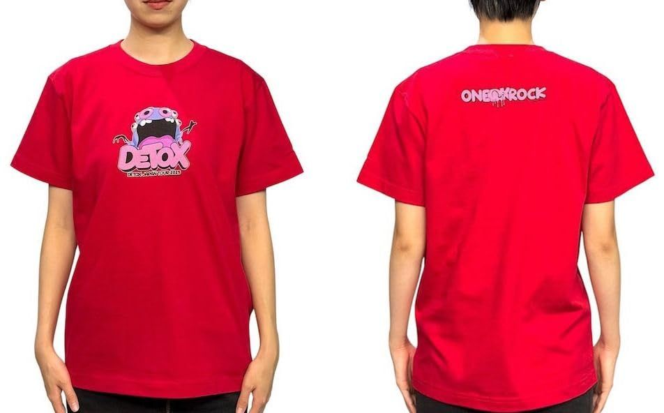 ワンオクロック ワンオク 2025 DETOX JAPAN グッズ Tシャツ レッド 赤