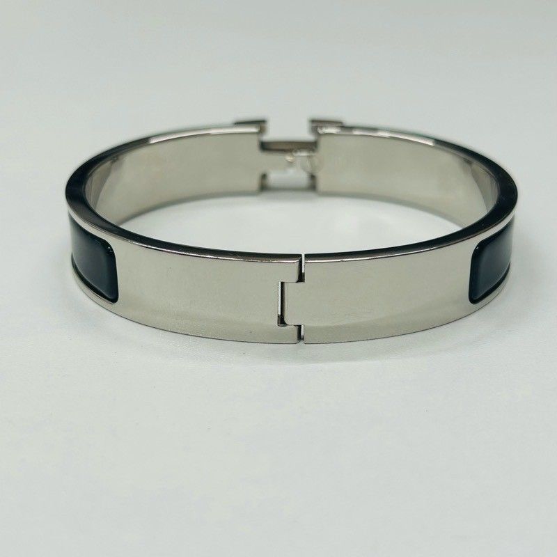 HERMES エルメス クリックH ブラック ブレスレット バングル 17cm 40g