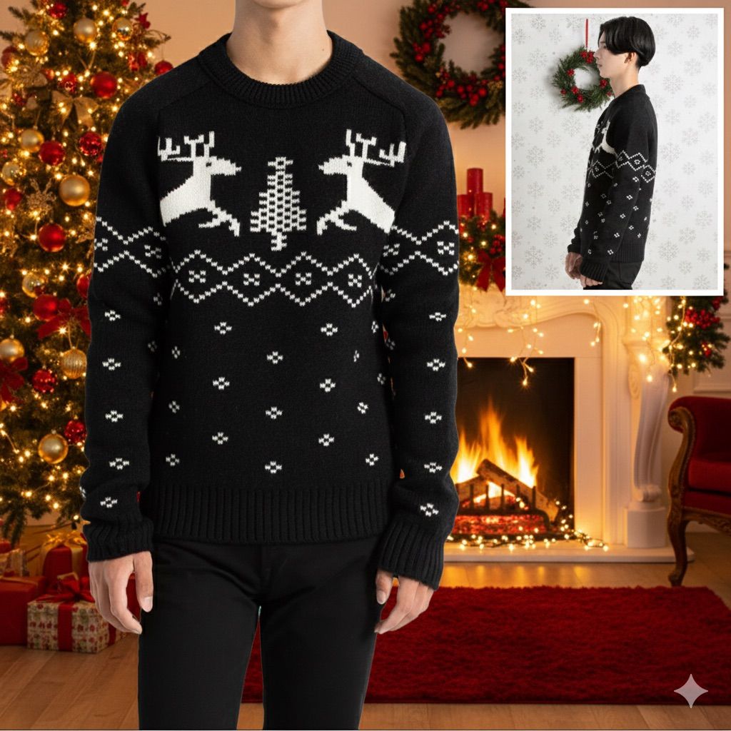 サンローラン ニット セーター 長袖 ノルディック SAINT LAURENT