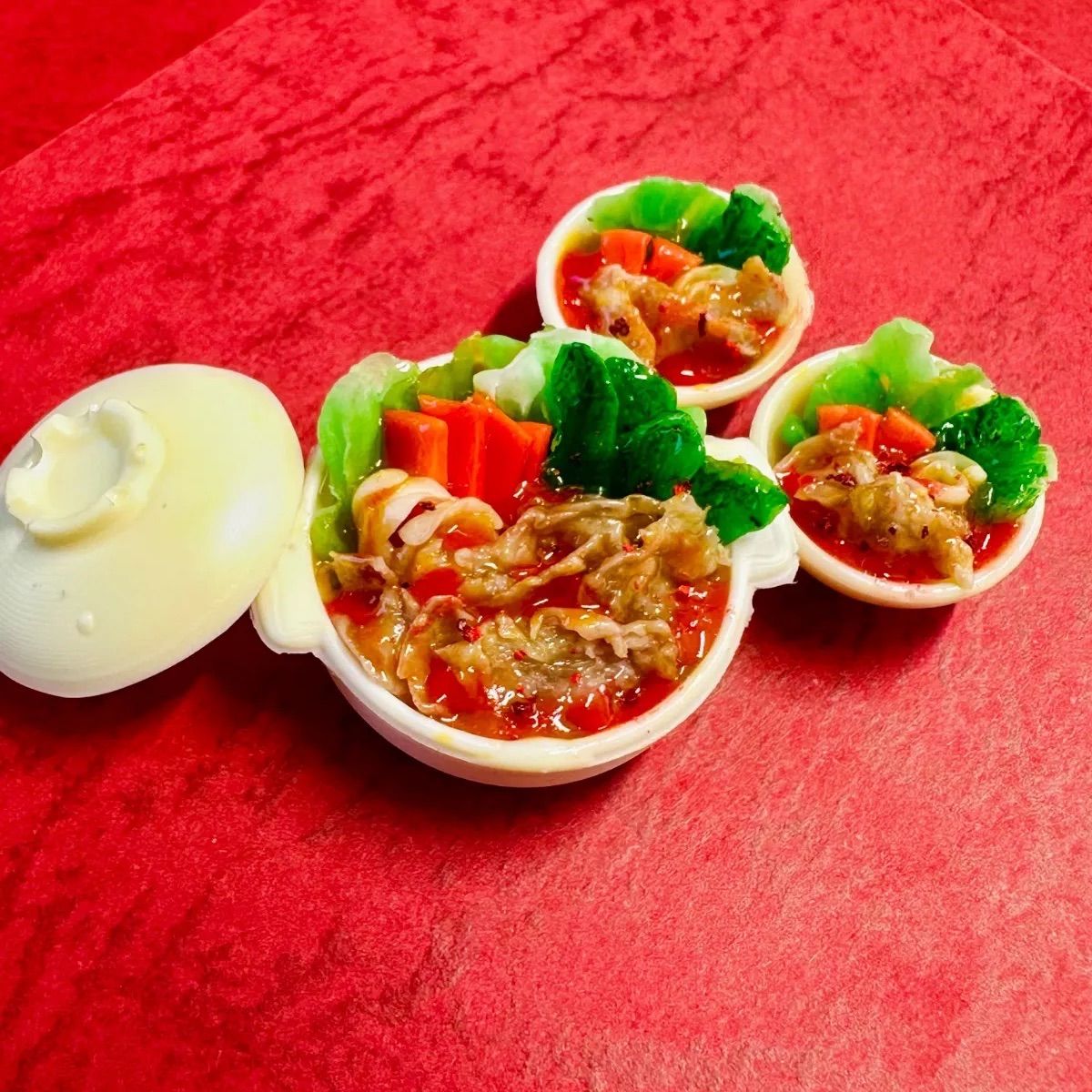 863豚肉の旨辛鍋⭐️ミニチュアフード ドールハウスおもちゃ ドール