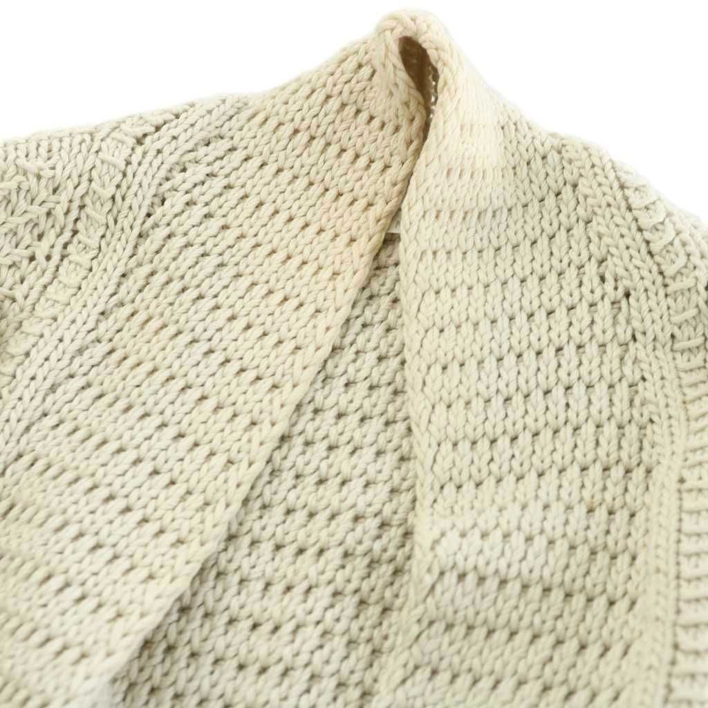 マックスマーラ MAX MARA ニットカーディガン コットン シルク 絹 M 白