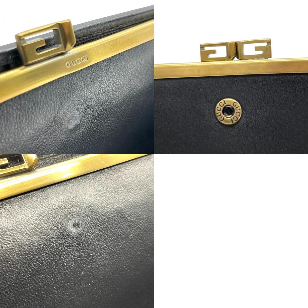 美品】グッチ GUCCI 長財布 二つ折り がま口 ガマ口 GGキャンバス