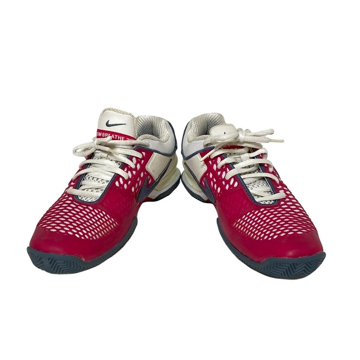 NIKE ナイキ スニーカー 23 レディース ズーム ブレス 2 K 10 386480-600 ピンク×白×ダークグレー メッシュ インソール取外し可