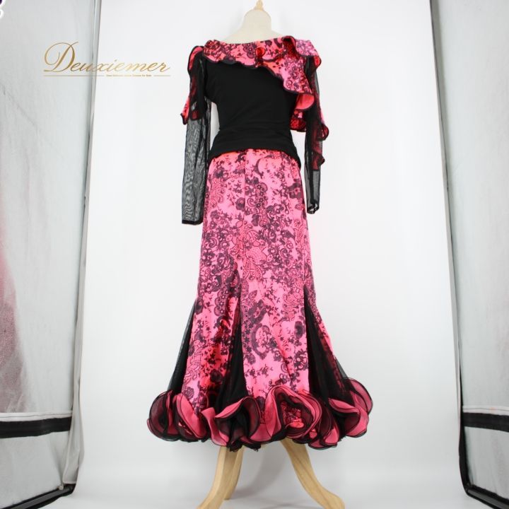 社交ダンス衣装 2点セット 社交ダンス 衣装 スタンダード 上下セット ツーピース レッスンウェア