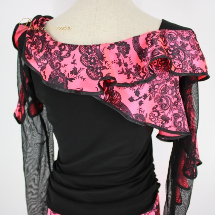 社交ダンス 衣装 スタンダード 上下セット ツーピース レッスンウェア