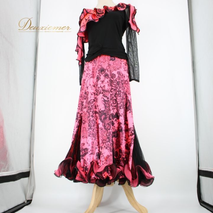 社交ダンス 衣装 スタンダード 上下セット ツーピース レッスンウェア