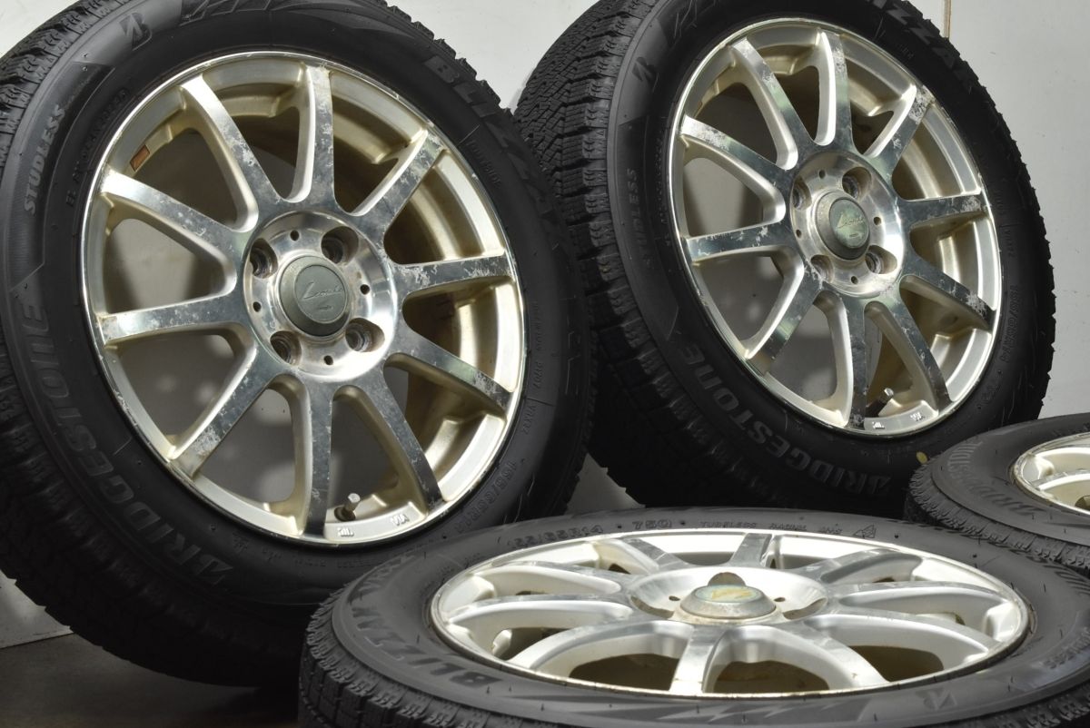 製 バリ溝 軽自動車用 WEDS レオニス 14 in 5 J 45 PCD 100 ブリヂストン ブリザック VRX 2 155 65 R ワゴンR アルト タント ムーヴ