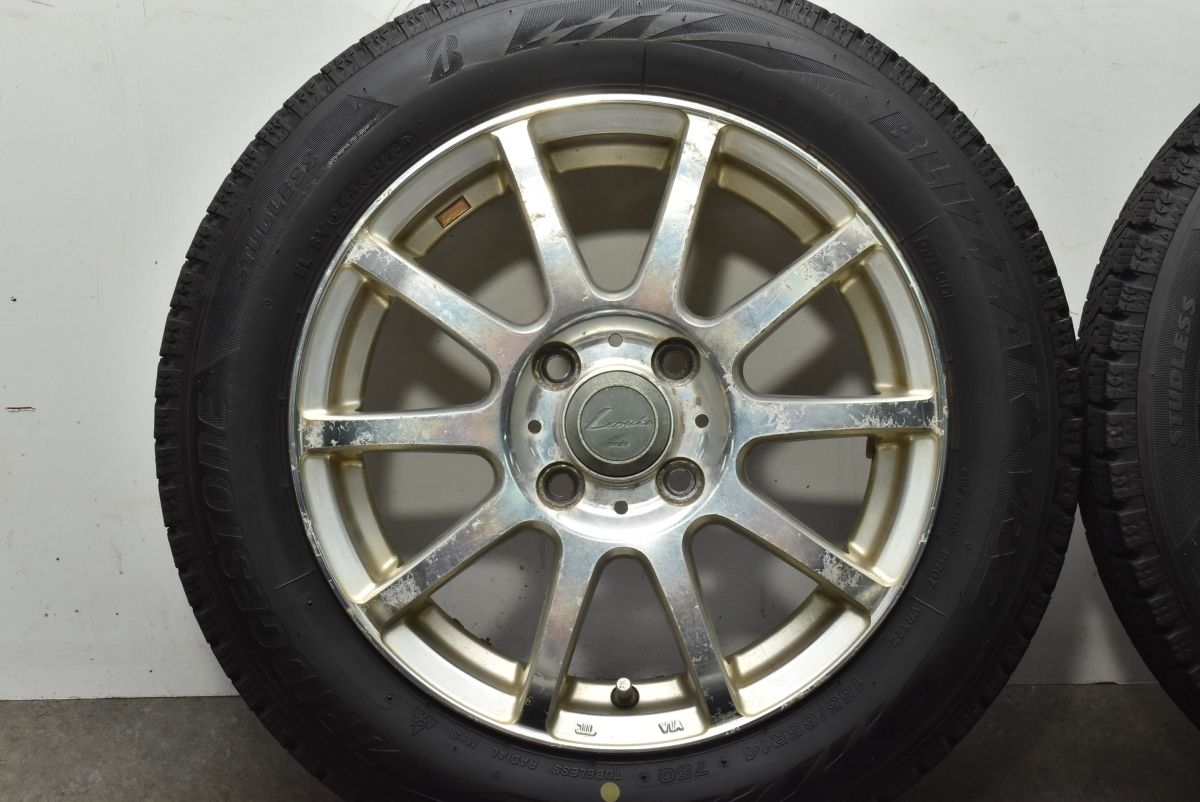  製 バリ溝 軽自動車用 WEDS レオニス 14 in 5 J 45 PCD 100 ブリヂストン ブリザック VRX 2 155 65 R ワゴンR アルト タント ムーヴ 14インチ タイヤ ホイールセット