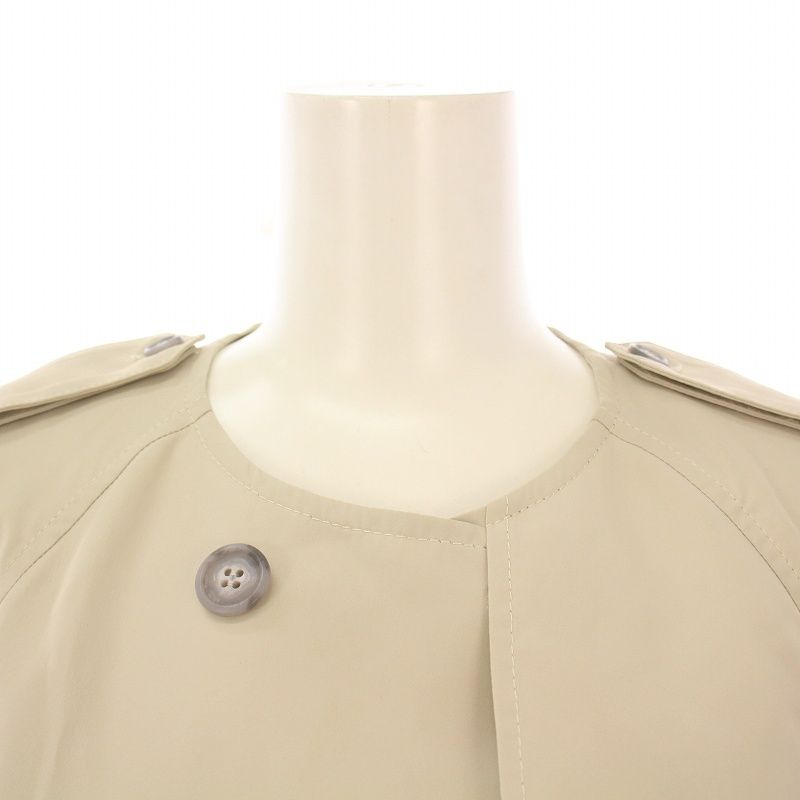 【美品♡】セオリーリュクス トレンチ コート ベージュ ロング丈 ベルト 40 美品♡】セオリーリュクス トレンチ コート ベージュ ロング丈 ベルト