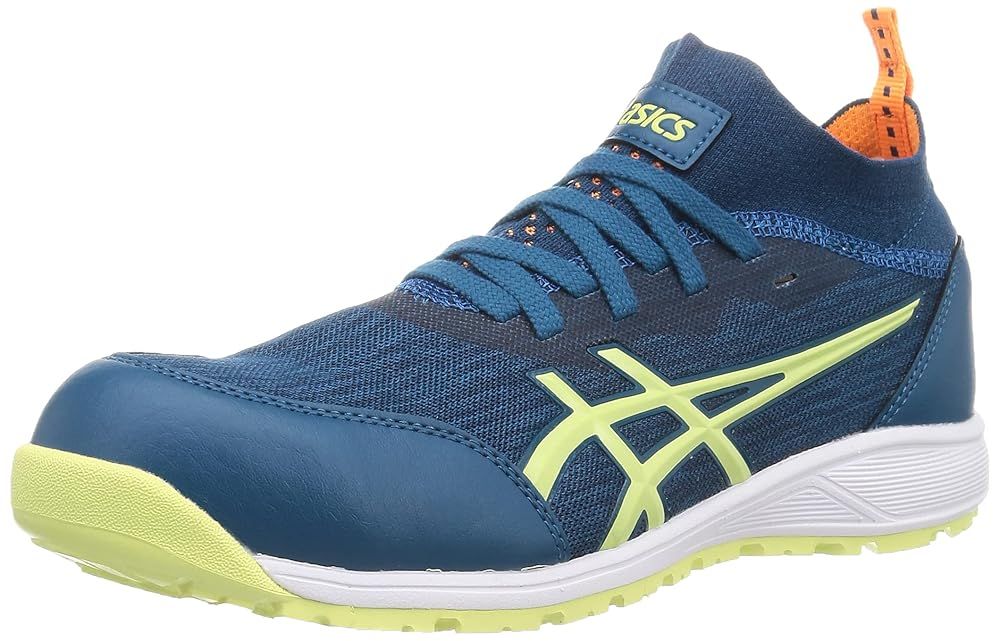 アシックス ワーキング 安全靴 作業靴 ウィンジョブ CP 213 JSAA A種先芯 耐滑ソール fuzeGEL搭載 ディープシーティール グローイエロー 25 0 cm 2 E