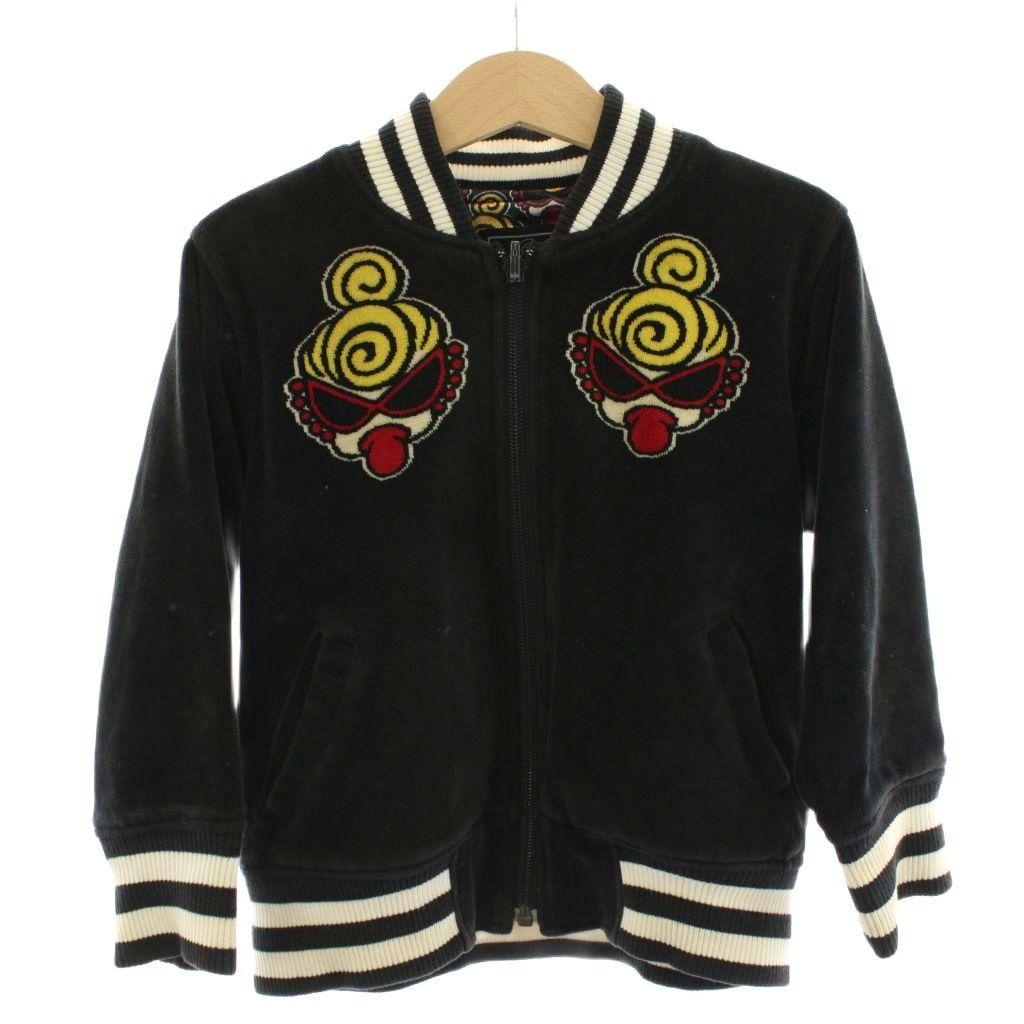 110㎝【美品】ヒスミニブルゾン ヒステリックミニ Hysteric MINI ブルゾン ジャケット ロゴ 100 黒