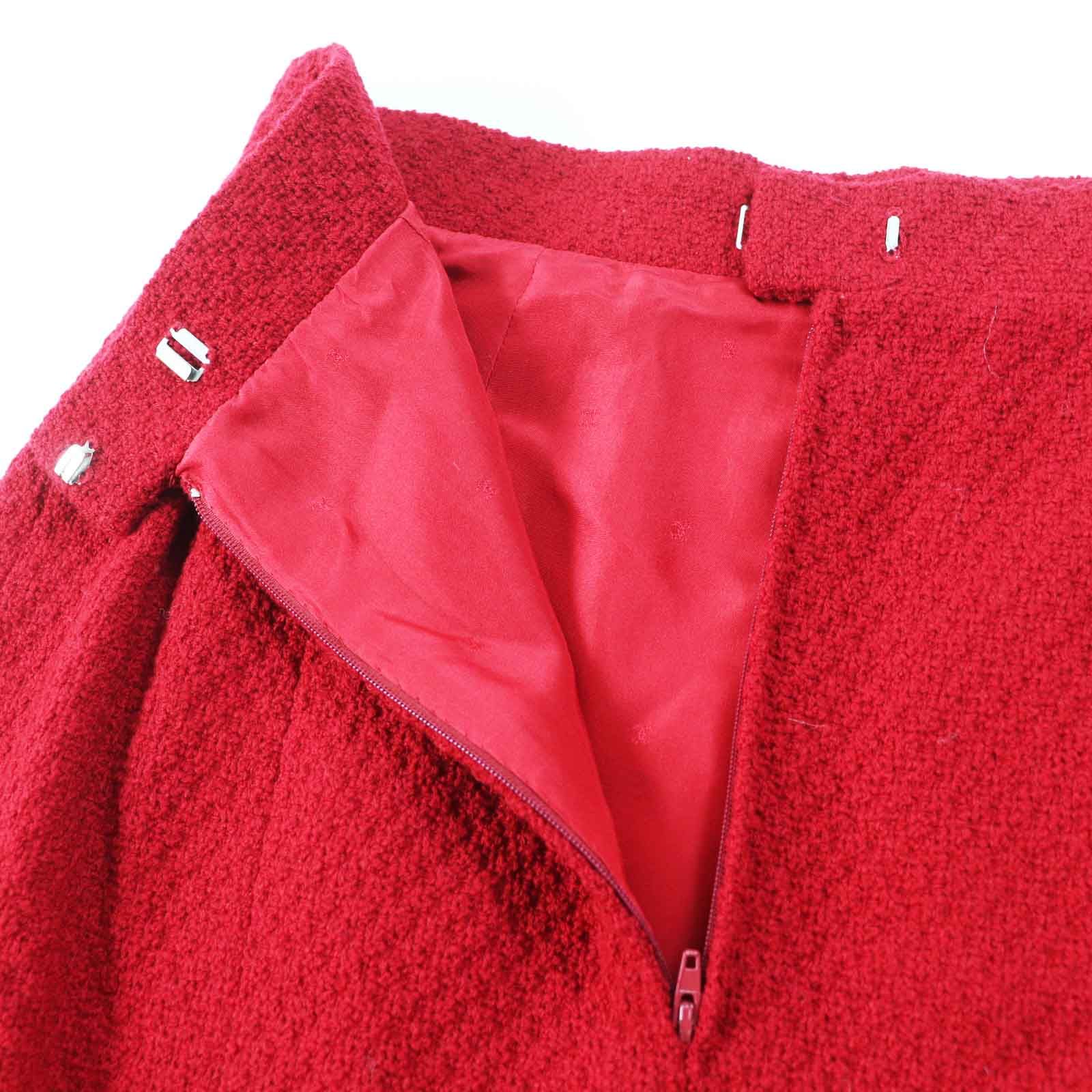 極美品◎CHANEL シャネル 20450 ウール 金ボタン 単色ツイード