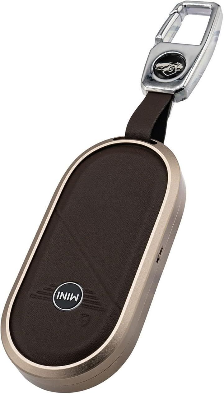 MINI キーレスエントリー 青 レザーケース付き スマートキーケース BMW