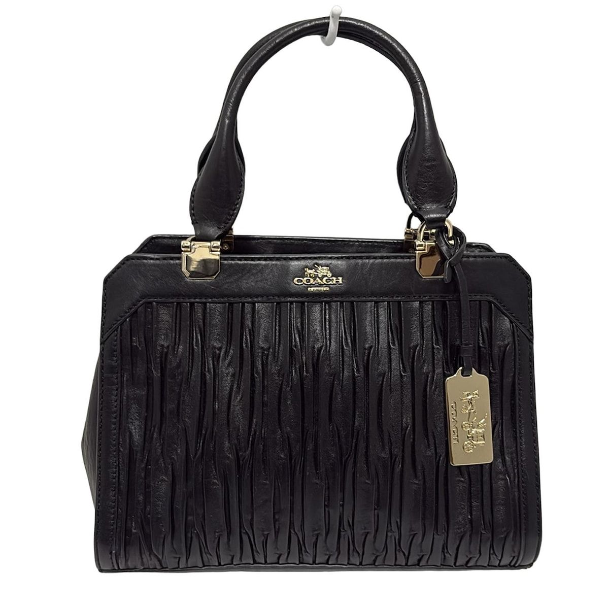 COACH(コーチ) トートバッグ - 32345 黒 ギャザー レザー 【公式通販】