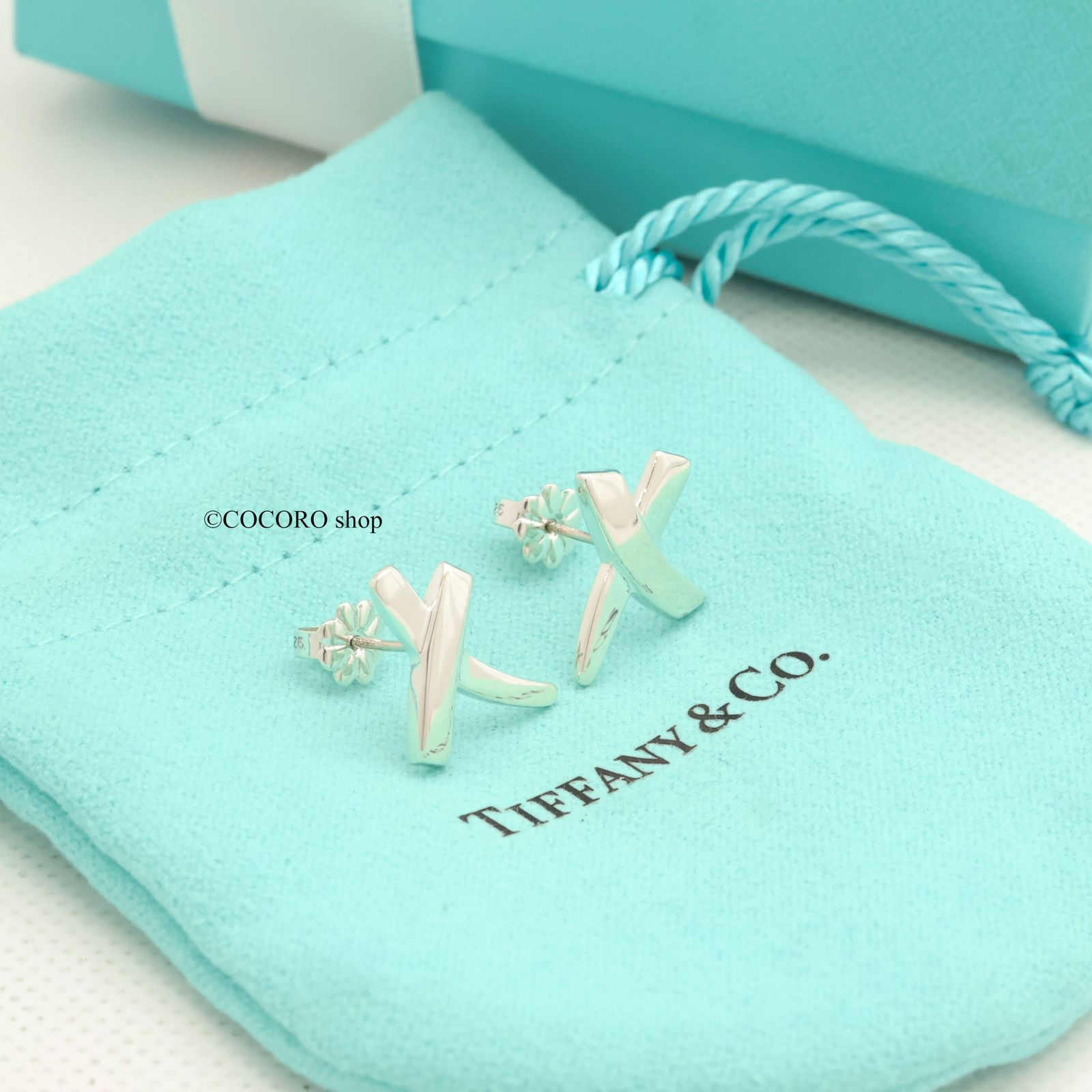 美品】ティファニー TIFFANY&Co. キス クロス パロマピカソ スタッド
