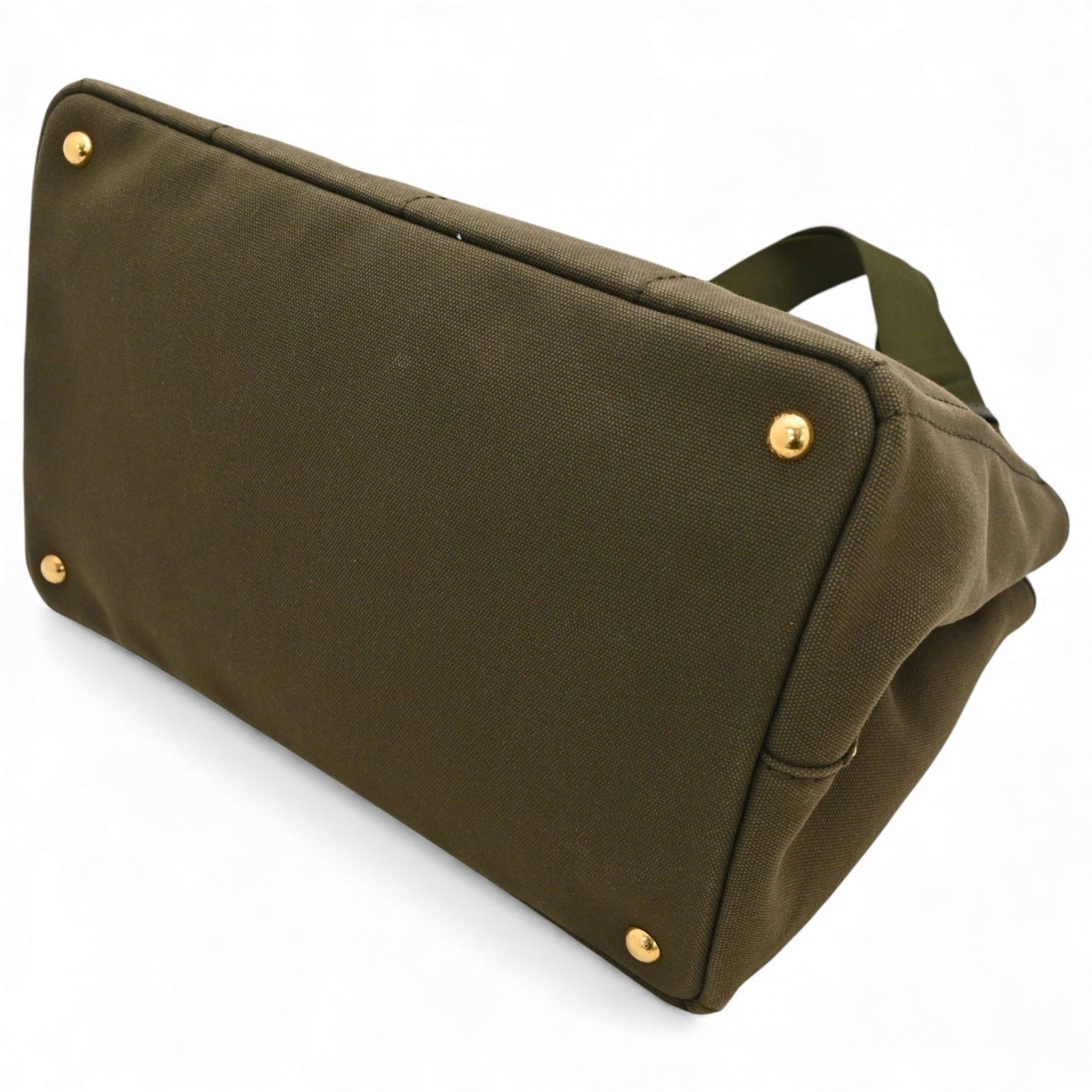 プラダ カナパ 2WAY トートバッグ カーキ グリーン Bランク pr9948gd