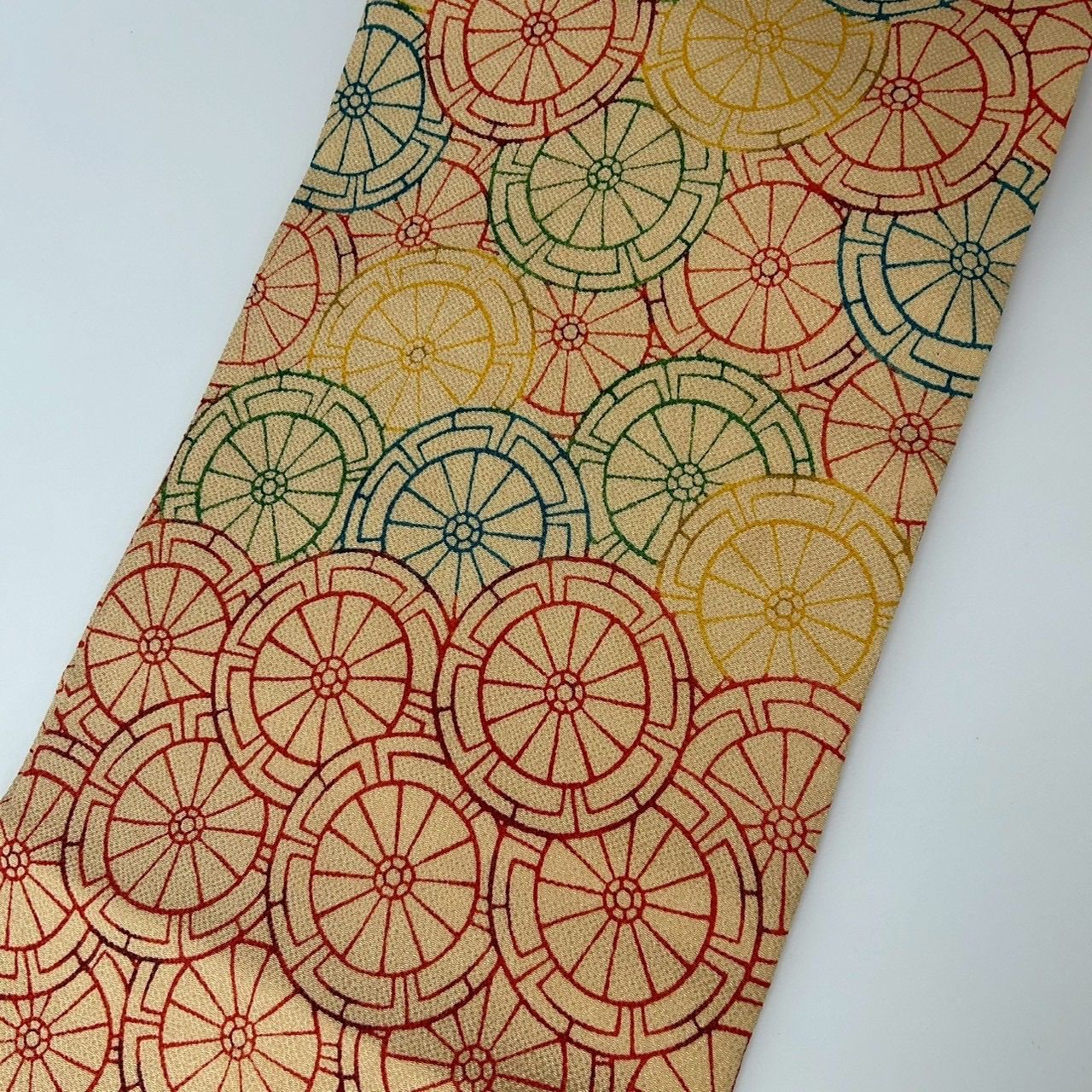 名古屋帯 正絹 縮緬 型染め 素敵な染め 九寸 MA-1807 - メルカリ