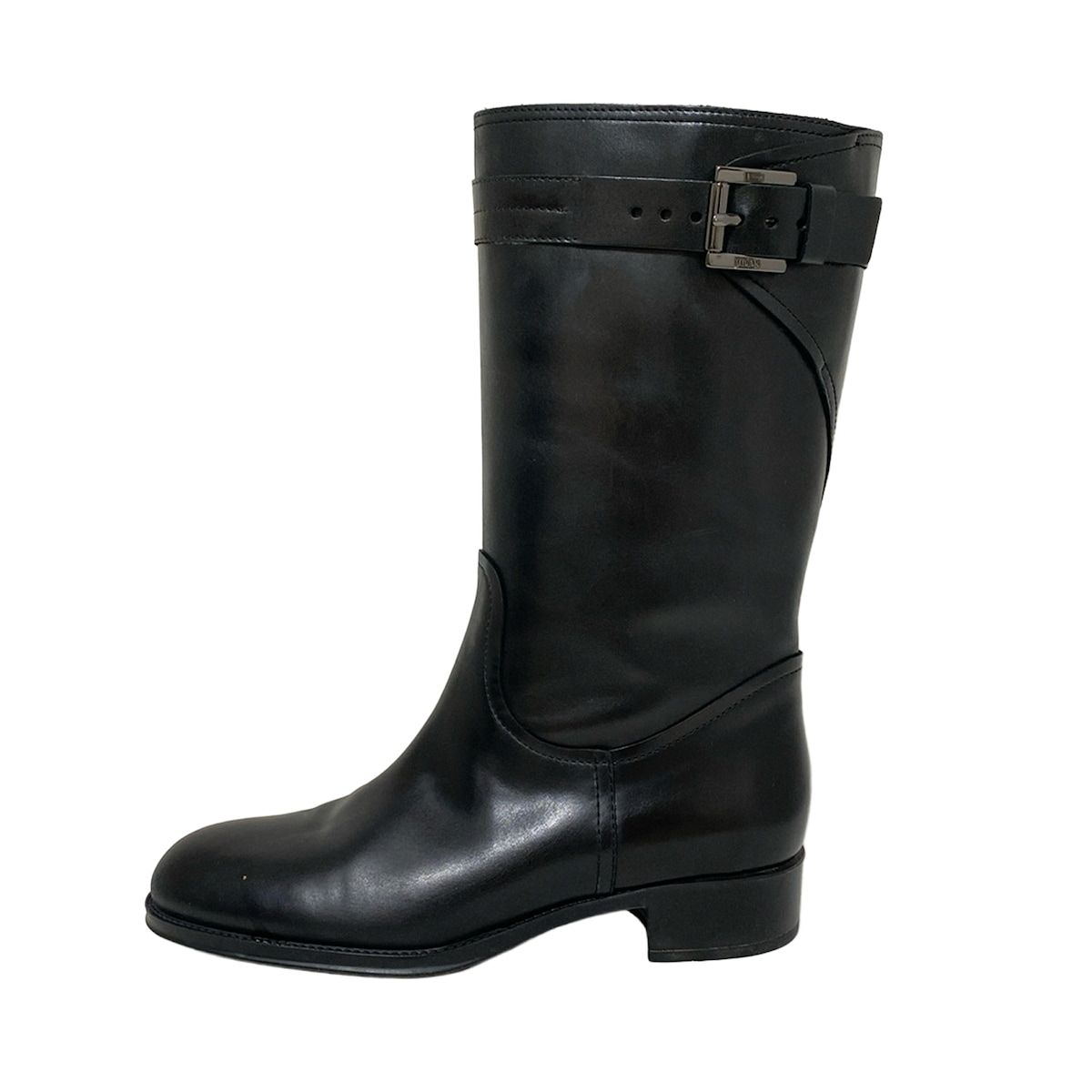 TOD S トッズ ブーツ 35 1 2 レディース - 黒 レザー