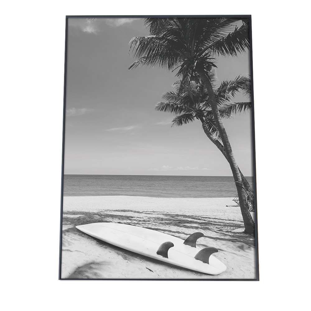 B2サイズ（約51x73cm）】【bg-poster-9009】モノクロ サーフ