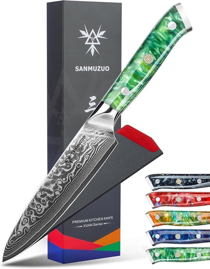【新品未開封】SANMUZUO 5インチ キッチンユーティリティナイフ (ジェイドグリーン)