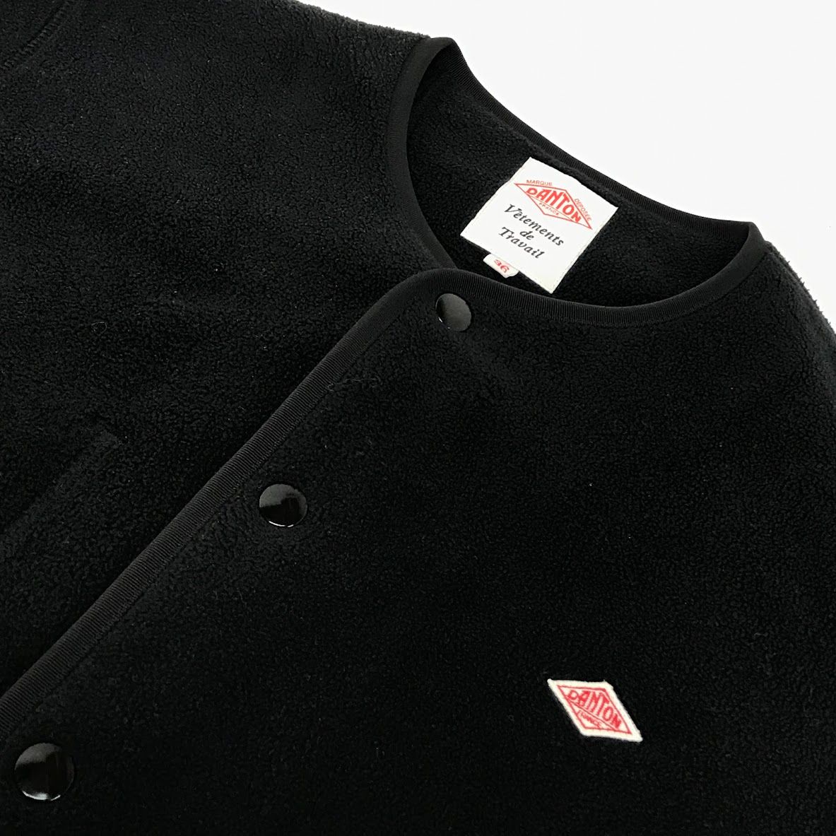 倉吉店】 中古 Danton | ダントン ノーカラージャケット フリースノー